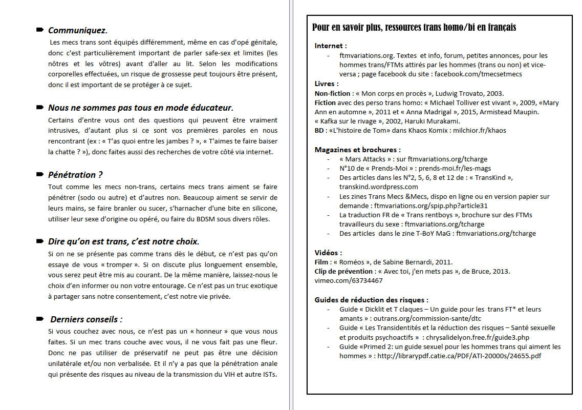 Seconde page brochure