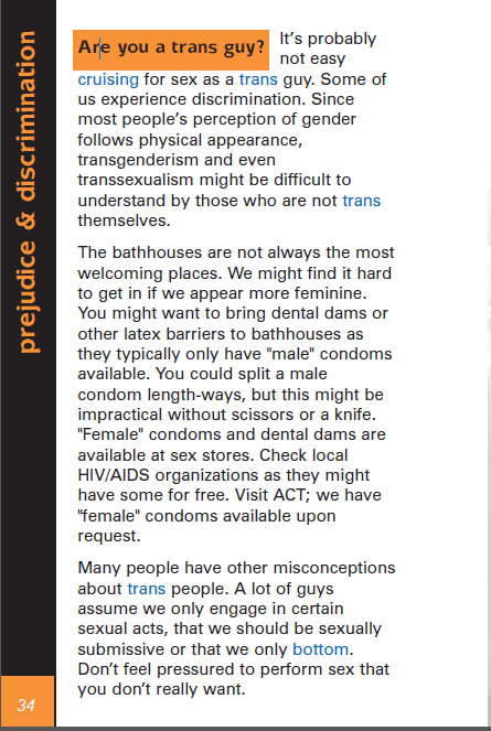 Extrait brochure safe sex